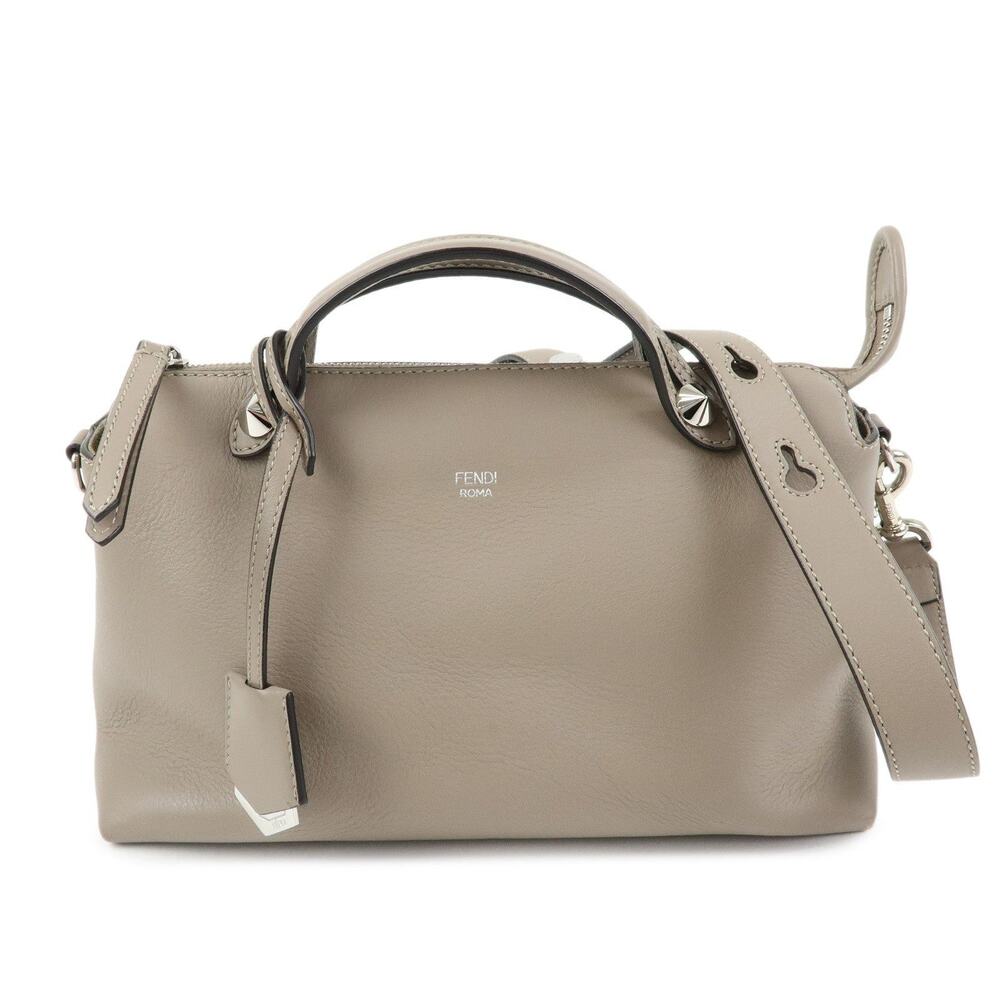 Fendi By The Way Medium Calfskin Handbag Gray